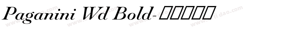 Paganini Wd Bold字体转换